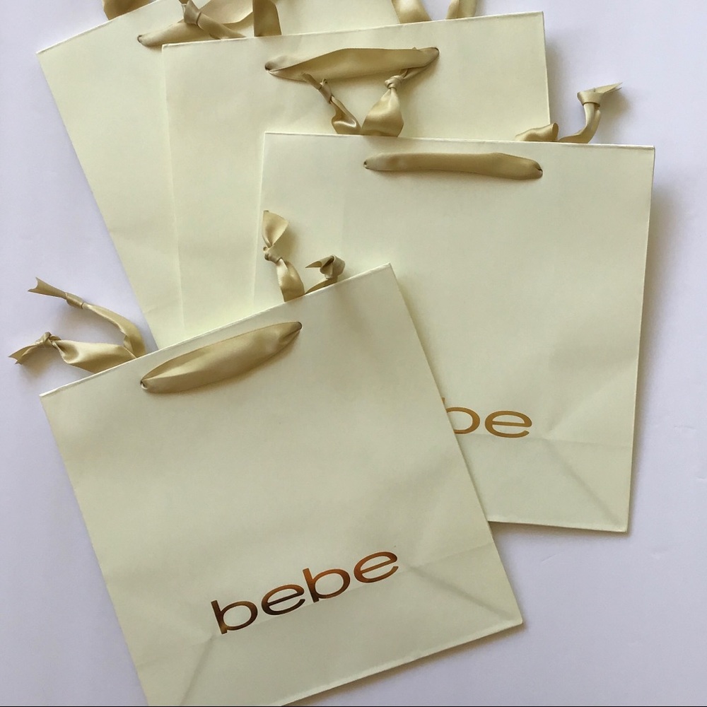 BEBE GIFT BAGS MEDIUM NWOT SET OF FOUR
